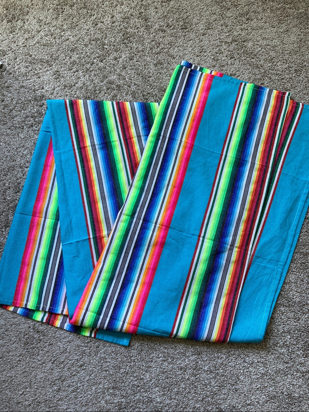 Las Bayadas Mexican Stripe Beach Blanket Shawl Lightweight Oversized serape